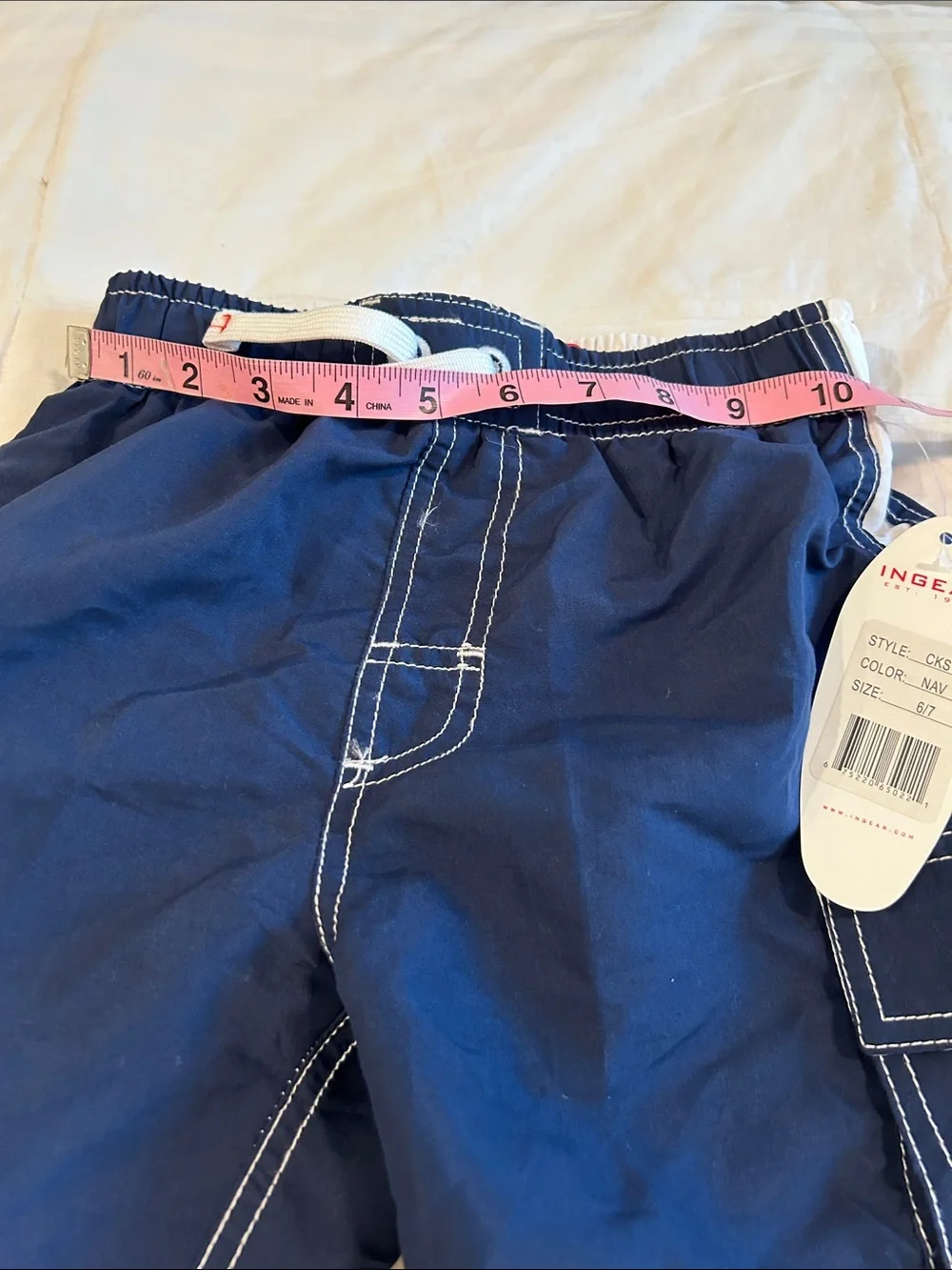 Ingear Navy and White Boy’s  Cargo Swim Shorts / NWT